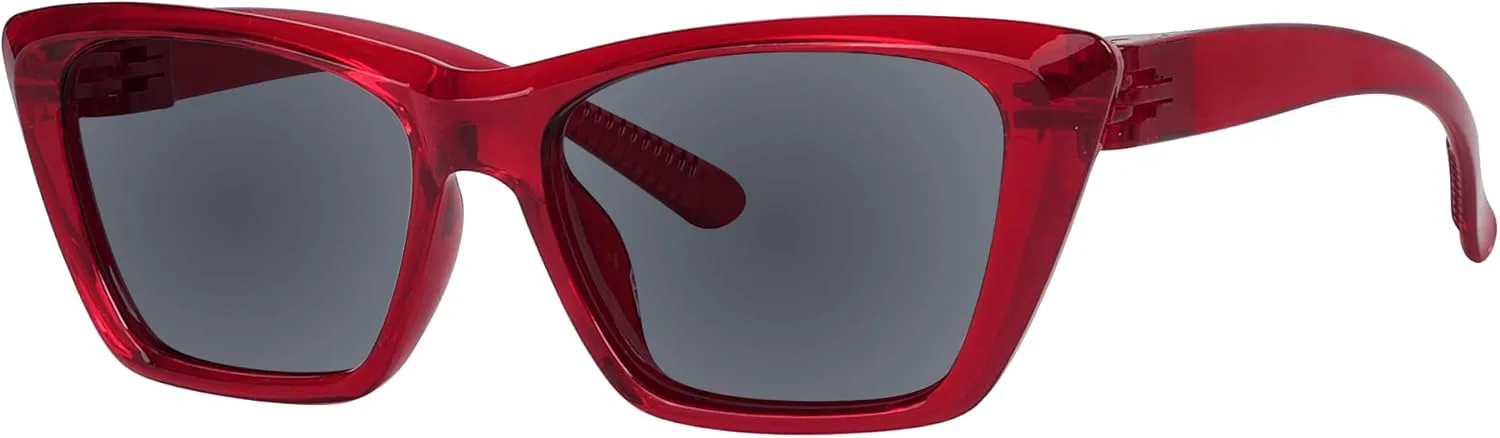 

Женские поляризованные солнцезащитные очки Eyekepper «кошачий глаз» без металлических линз, блокирующие блики UV400, с пружинными шарнирами без винтов, Red