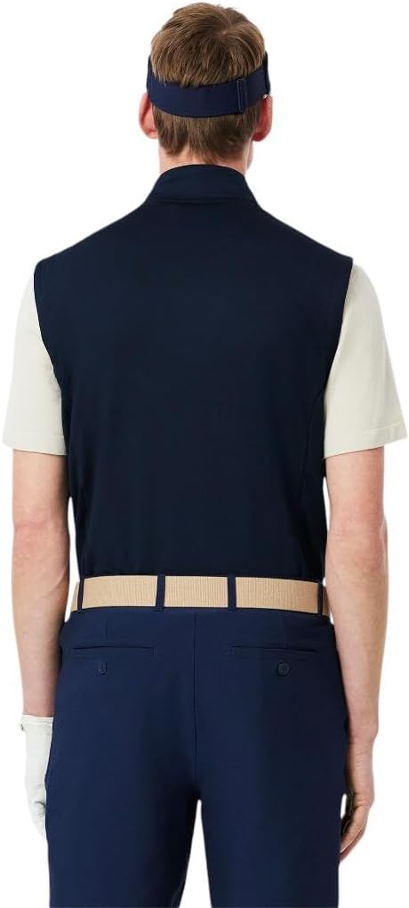 Мужской жилет для гольфа Lacoste Sport Quarter Zip Layering, Navy Blue — фото 3