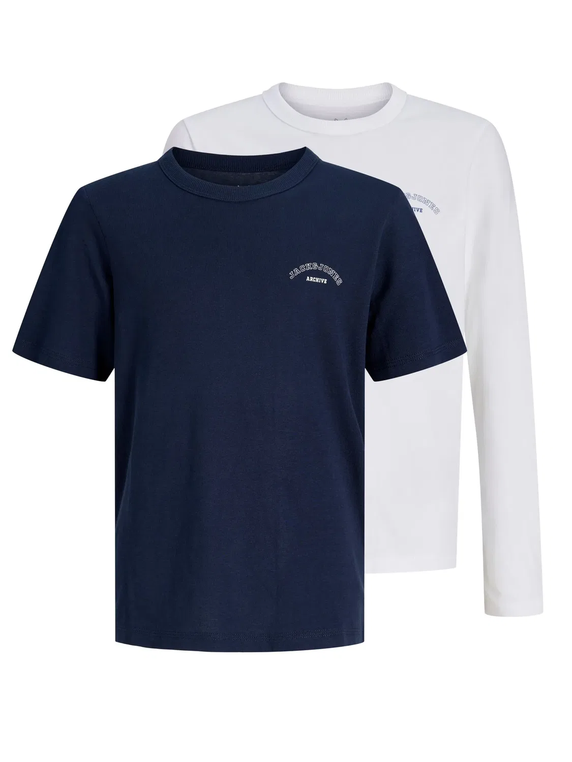 Футболка в 2-х упаковке, белая, JACK & JONES Junior, bright white