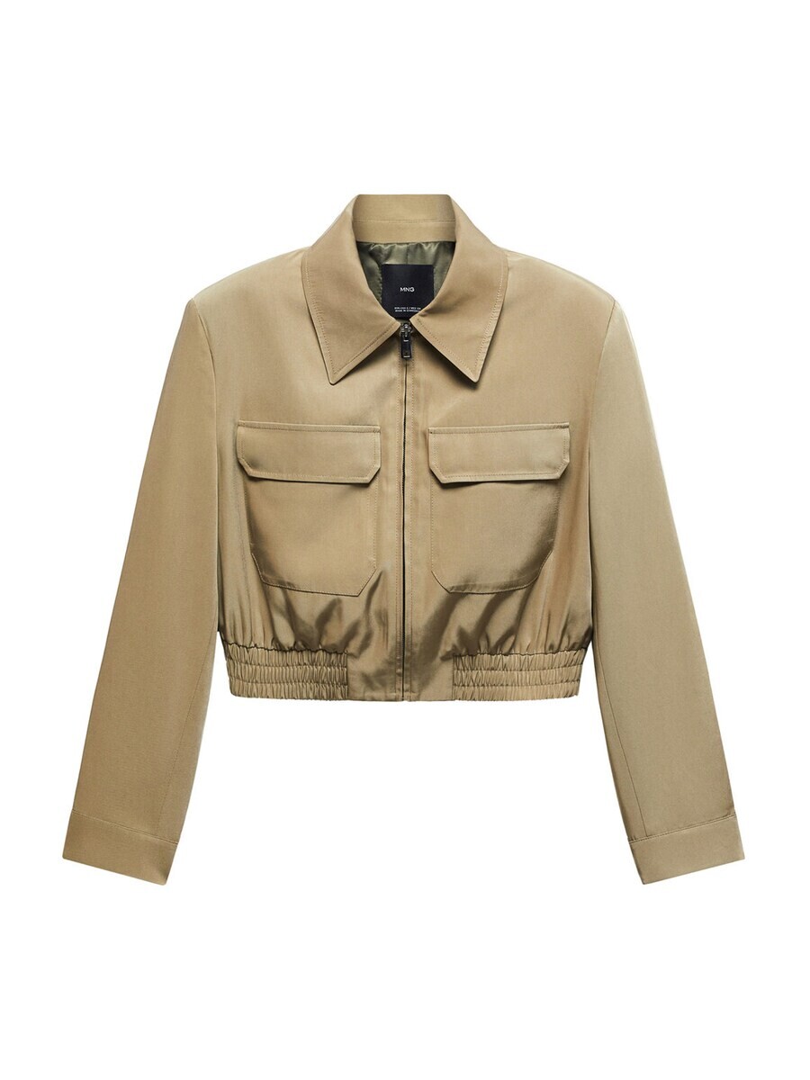 

Всесезонная куртка MANGO Between-Season Jacket Insect, оливковый