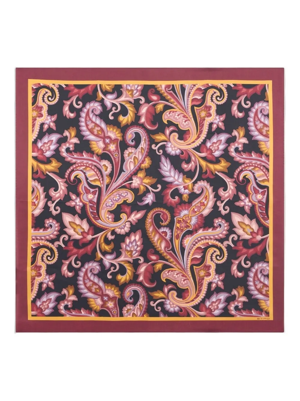 

Шелковый платок с принтом пейсли ETRO, красный