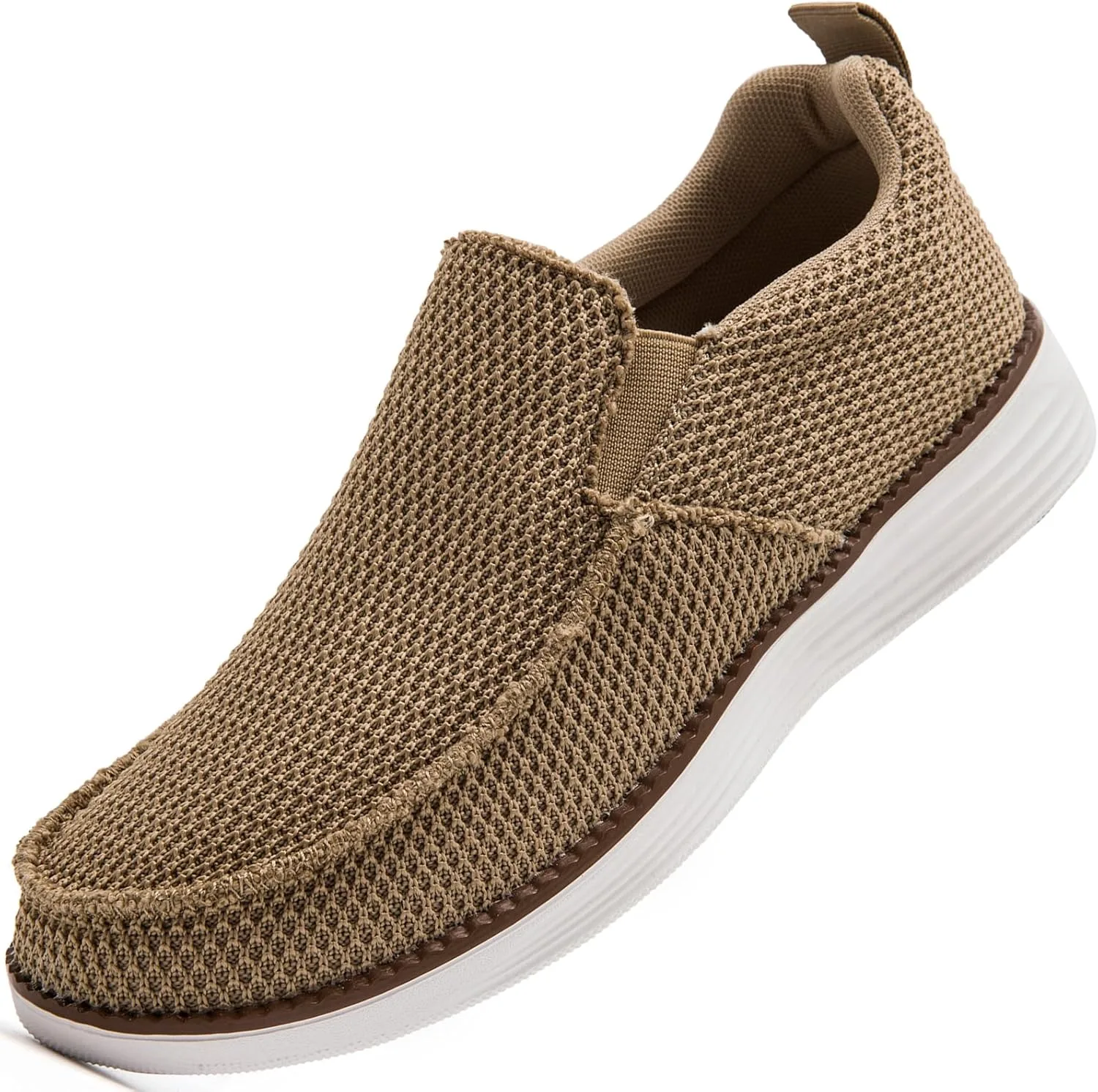 Мужские лоферы, кроссовки без шнурков, кроссовки для бега, лоферы, спортивная обувь, удобные и комфортные теннисные кроссовки Ktvhyw, коричневый