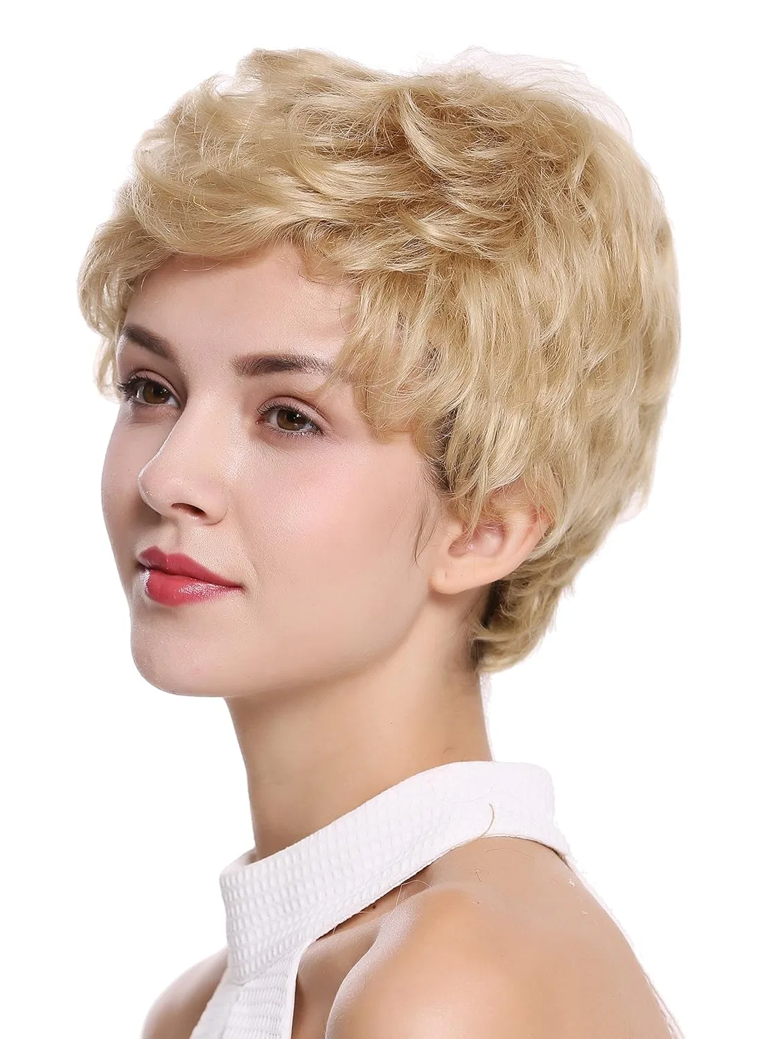 Короткий волнистый парик из натуральных волос WIG ME UP Wig Me Up, Ash Blonde (22) — фото 3