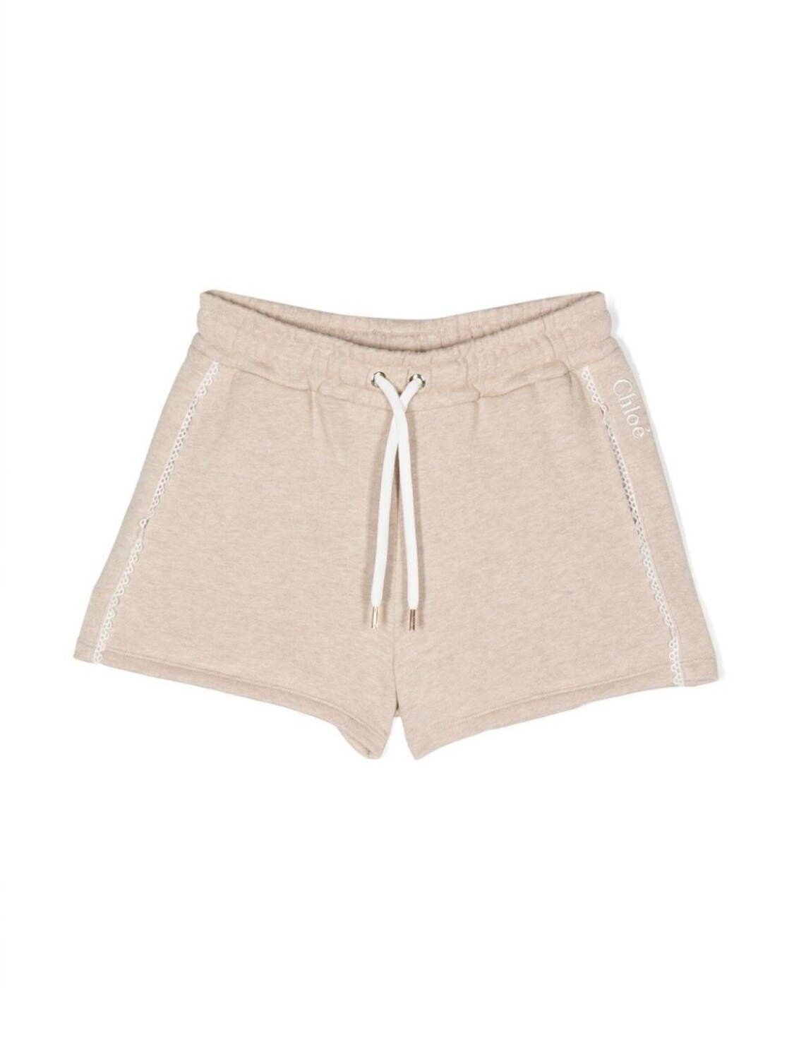 

Chloé Kids спортивные шорты с вышитым логотипом, коричневый