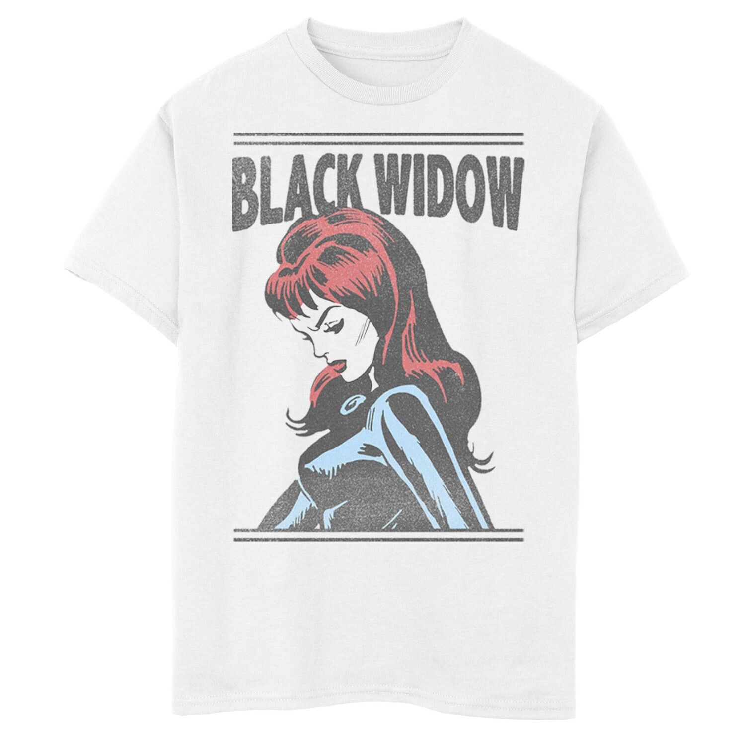 

Футболка с простым рисунком Marvel Widow для мальчиков 8–20 лет Marvel