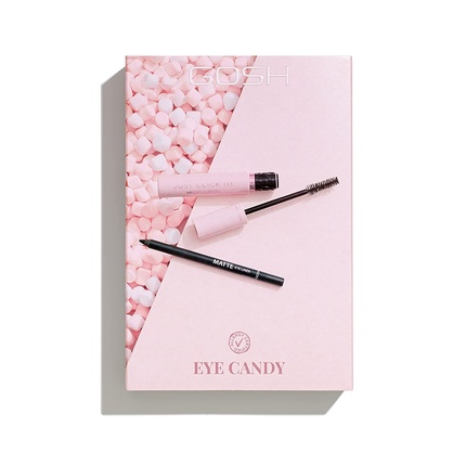 

[T] Подарочный набор из 2-х предметов: тушь для ресниц и подводка для глаз Eye Candy — водостойкая тушь для дополнительной длины и объема и матовая подводка для глаз, глубокий черный цвет — веганский продукт, без отдушек, сертифицирован как гипо...