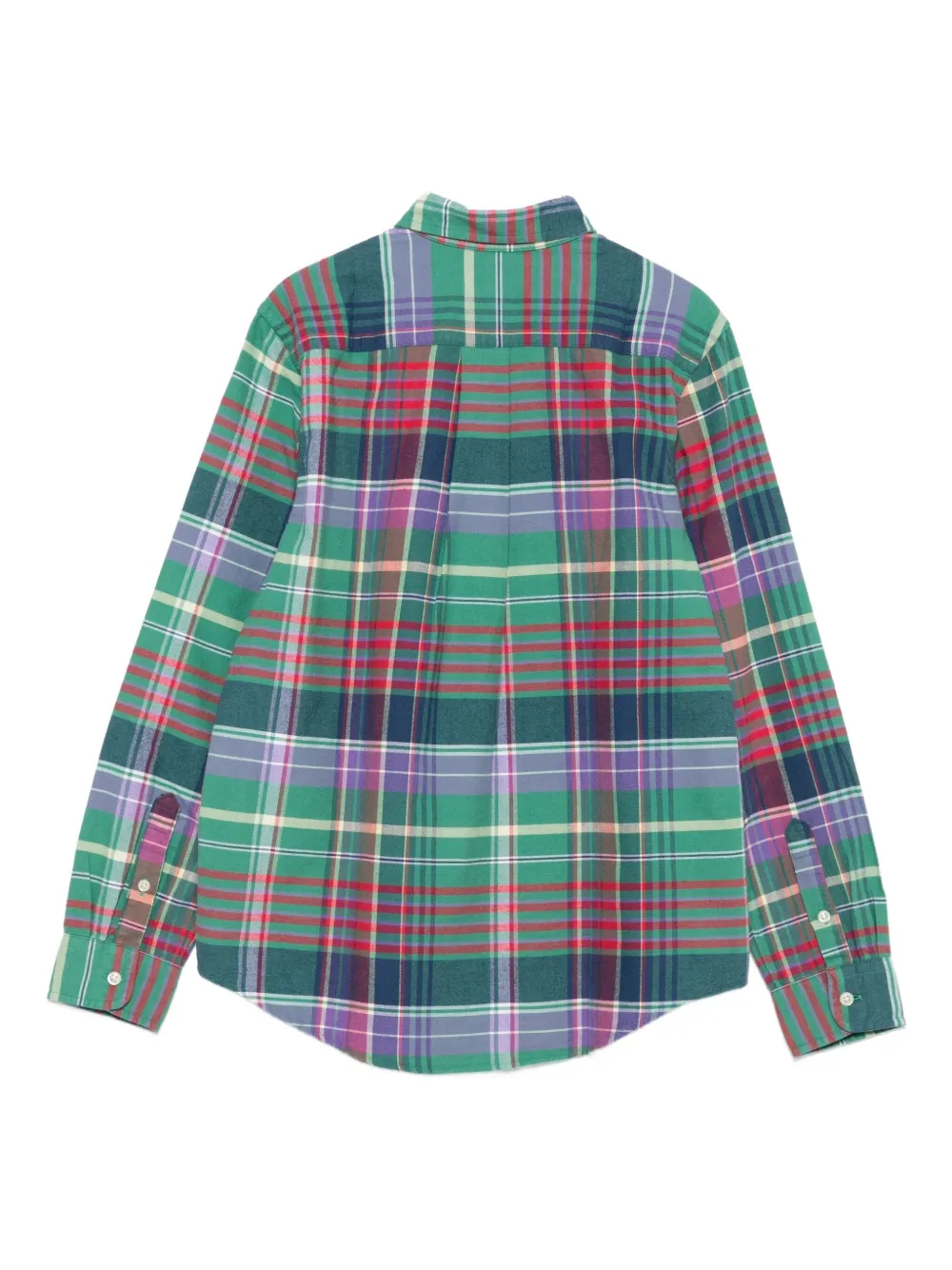 Рубашка в клетку Polo Ralph Lauren Kids, зеленый — фото 2