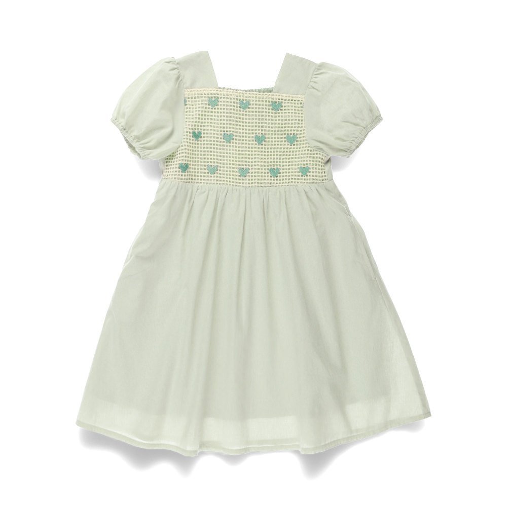 Платье с вышивкой в виде сердечек Branshes, Light green — фото 2