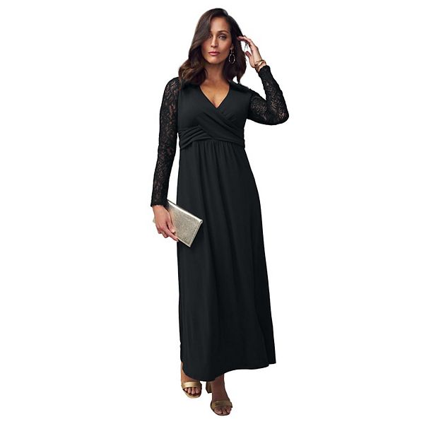 

Женское платье плюс сайз с кружевом и декольте sweetheart Jessica London, Black