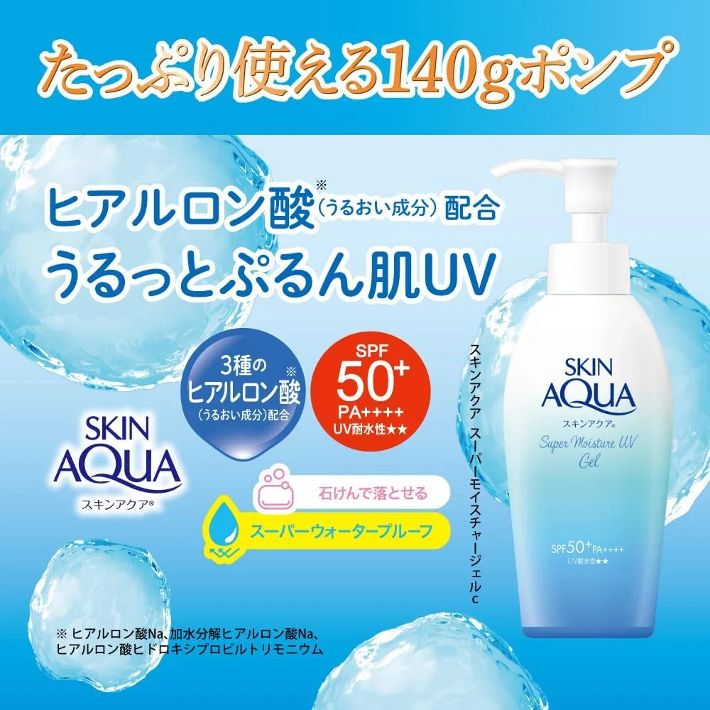Солнцезащитный гель Skin Aqua с гиалуроновой кислотой SPF 50+ PA++++ 140 г — фото 4