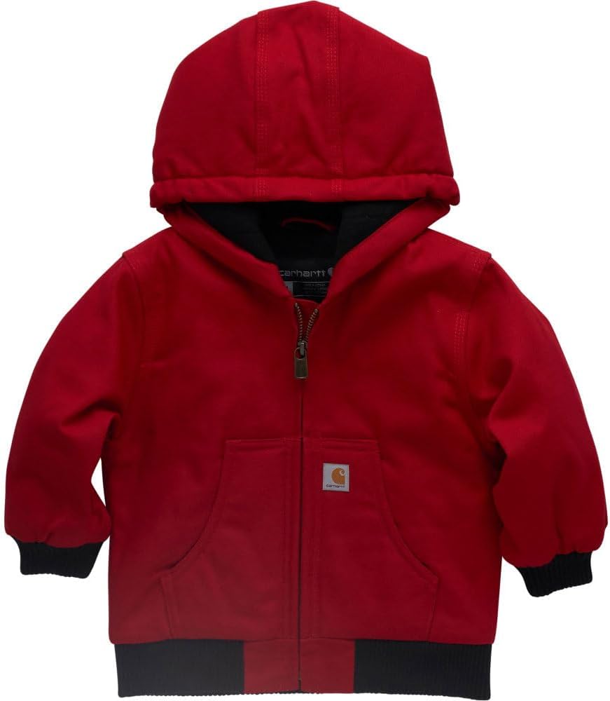 

Carhartt Kid's CP8587 утепленная куртка с капюшоном из канваса для мальчиков, Tibetian Red
