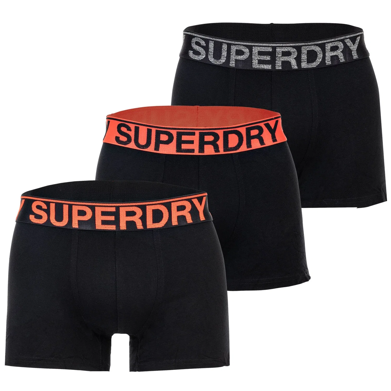 Боксеры 3er Pack, Superdry, черный/оранжевый