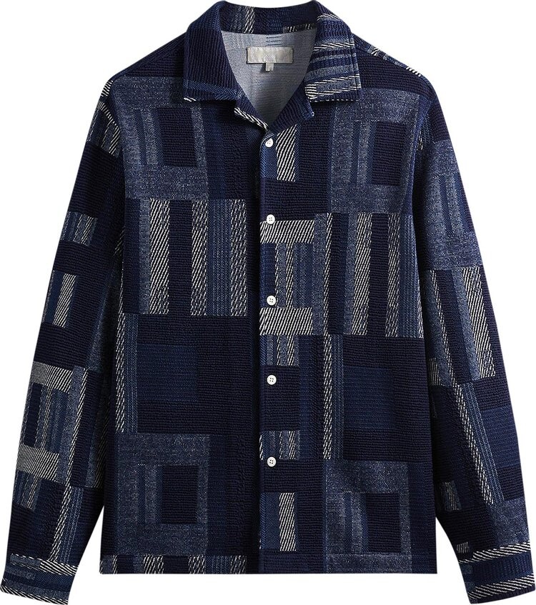 

Рубашка Kith Geometric Knit Cohen 'Nocturnal', синий