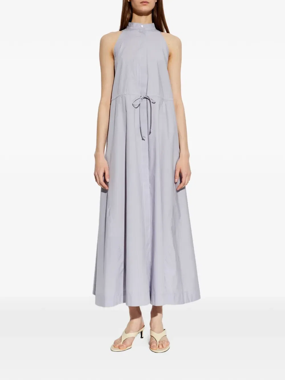 Платье с бретелью-петлей на шее и кулиской на талии EMPORIO ARMANI, фиолетовый — фото 3