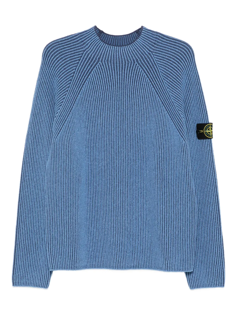 

Ребристый свитер с круглым вырезом Stone Island, синий