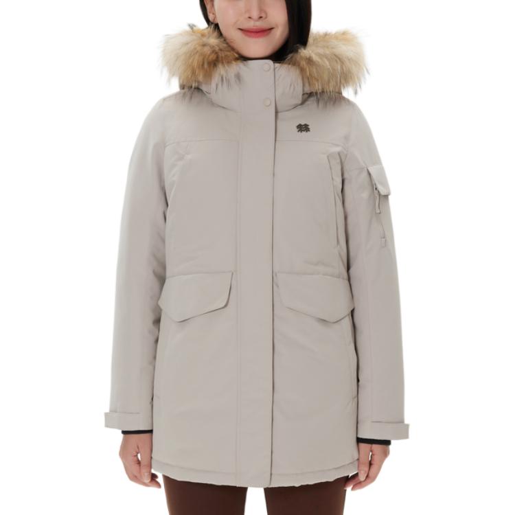 

KOLON SPORT Женская пуховая куртка для кемпинга, Melted Snow Gray