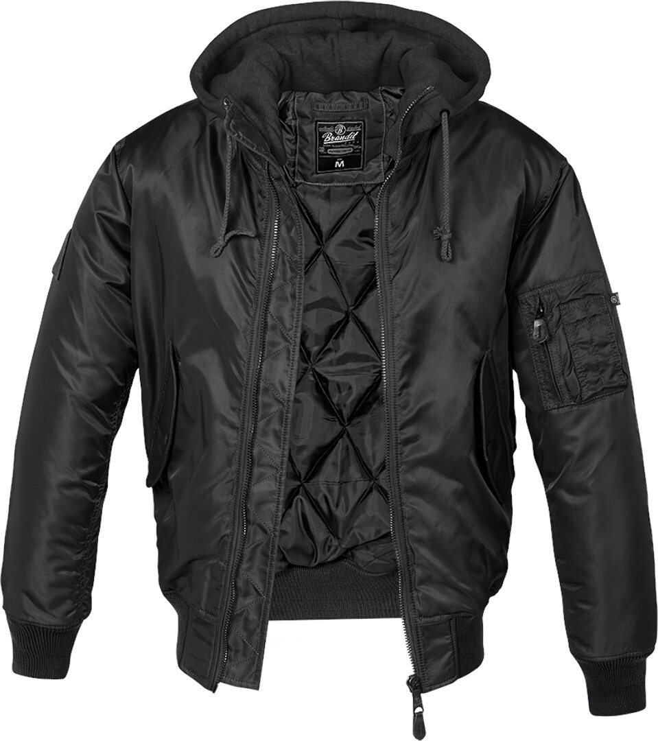 

Куртка Brandit MA1 Sweat Hooded Jacket, черный