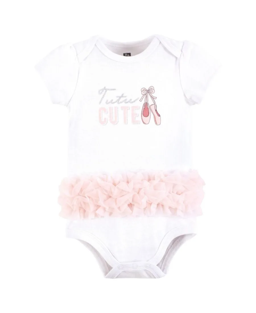 Комплект из 3 мягких хлопковых боди на каждый день Hudson Baby, Tutu Cute — фото 3