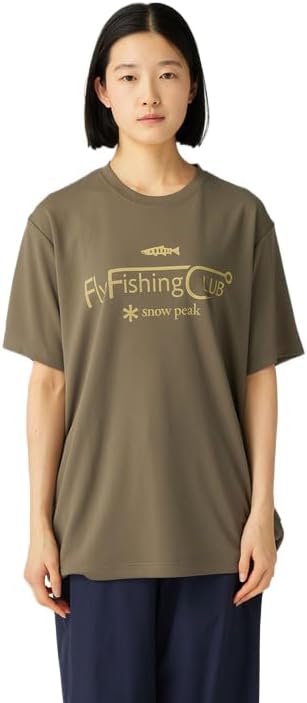 

Футболка с коротким рукавом Snow Peak SPF-TS-25AU902 с графическим принтом для любителей нахлыстовой рыбалки (мужская и женская), бежевый