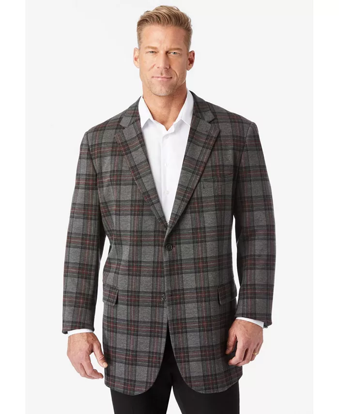 

Большой и высокий пиджак из понте-стретч трикотажа Kingsize, мультиколор