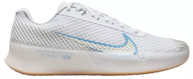 

Мужские кроссовки для тенниса на кортах с твердым покрытием Nike Zoom Vapor 11, белый/синий