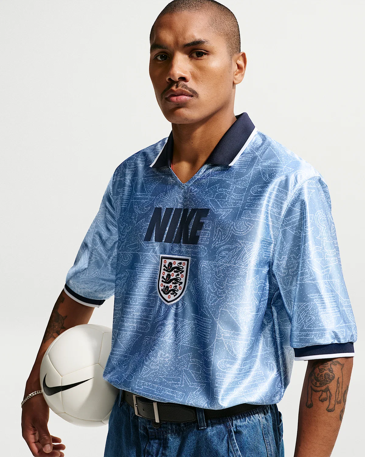 Мужская футболка Nike Dri-FIT с коротким рукавом England Energy, Work Blue/White/Obsidian — фото 3