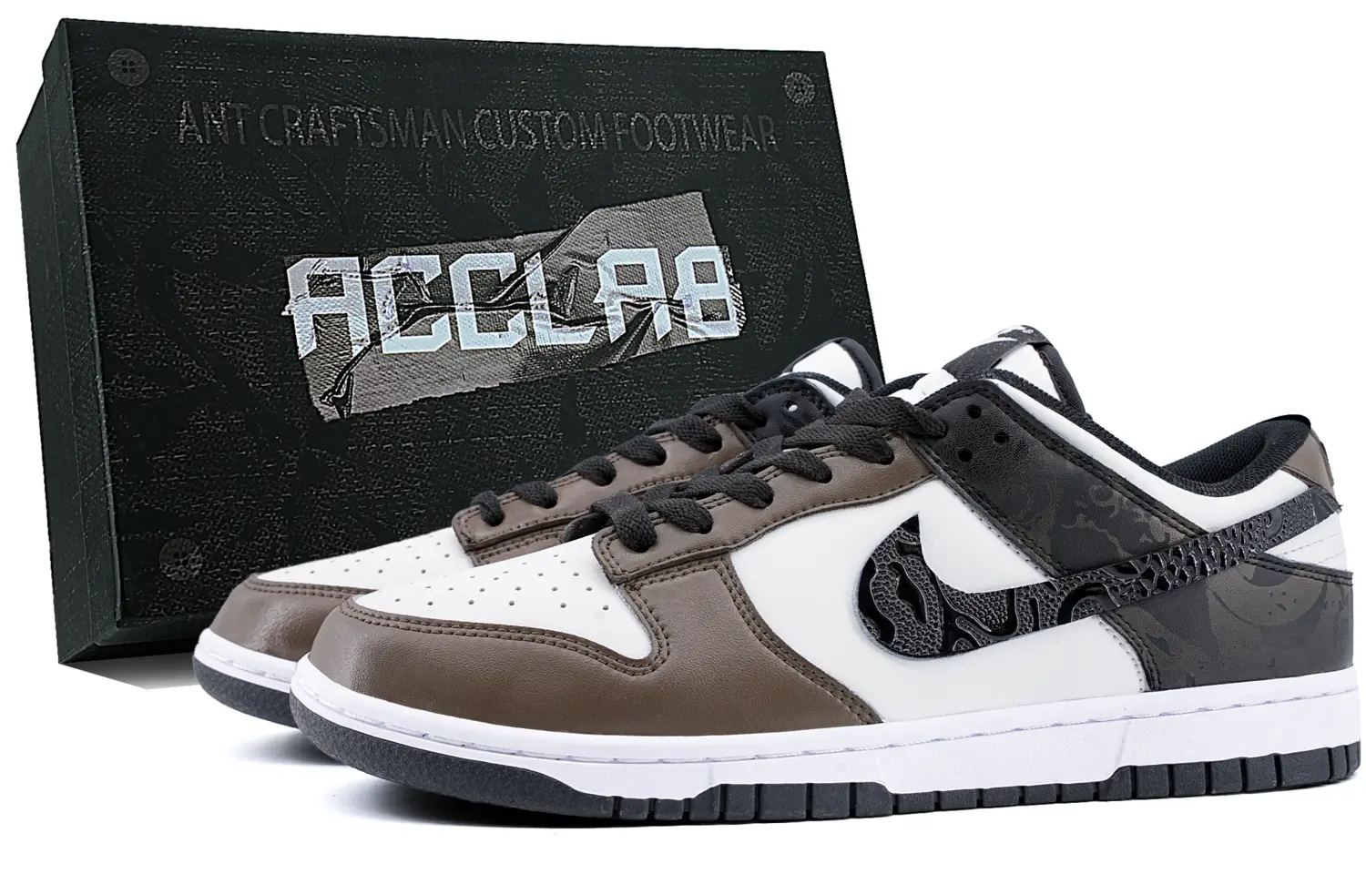 

Nike Кроссовки для скейтбординга Dunk Anti-Slip, износостойкие, низкие, мужские, черно-коричневые