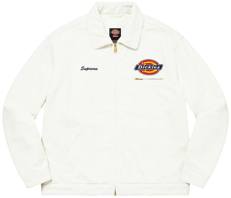 

Куртка Supreme x Dickies Corduroy Work Jacket 'White', белый