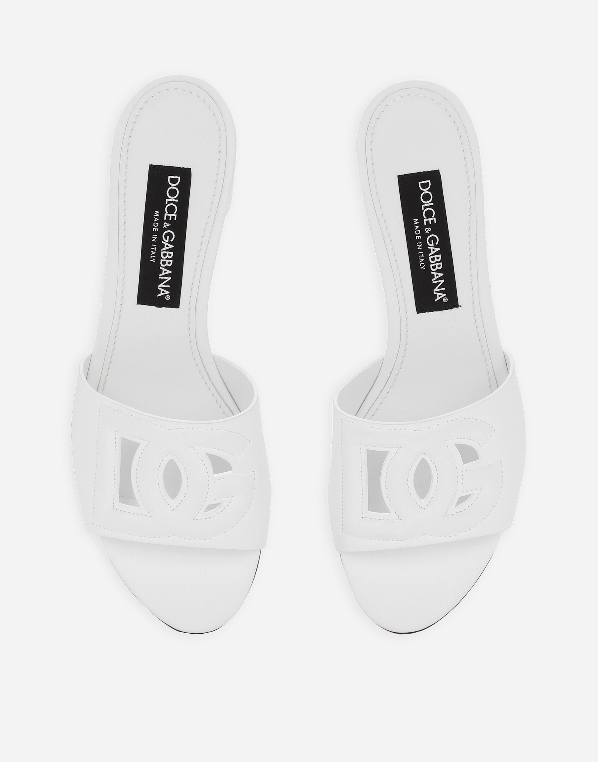 Мюли из телячьей кожи с логотипом dg millennials Dolce & Gabbana, белый — фото 4