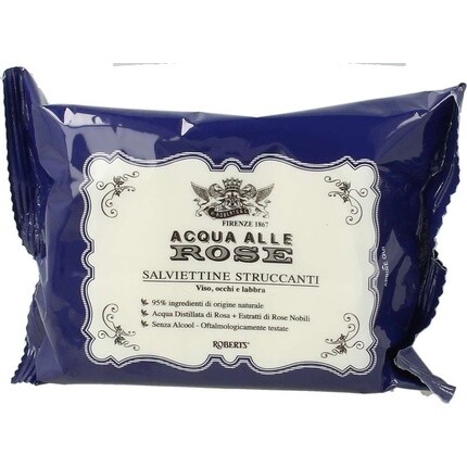 

Acqua Alle Rose Очищающие салфетки для лица, глаз и губ, 20 салфеток, Roberts