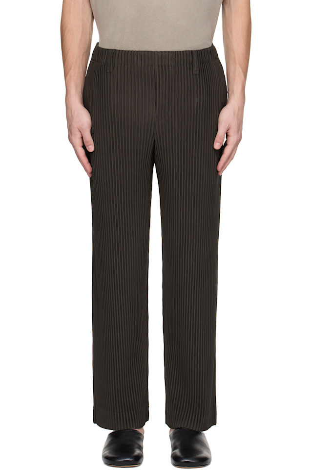 

Брюки с плиссировкой Tailored pleats 2 Homme Plissé Issey Miyake, коричневый