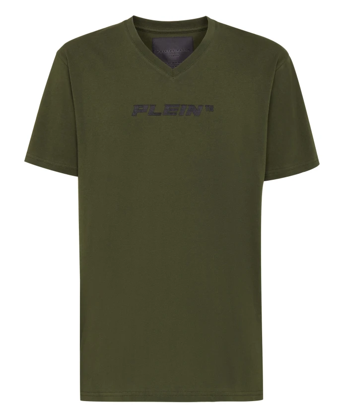 

Футболка с V-образным вырезом, размер SS Philipp Plein, зеленый