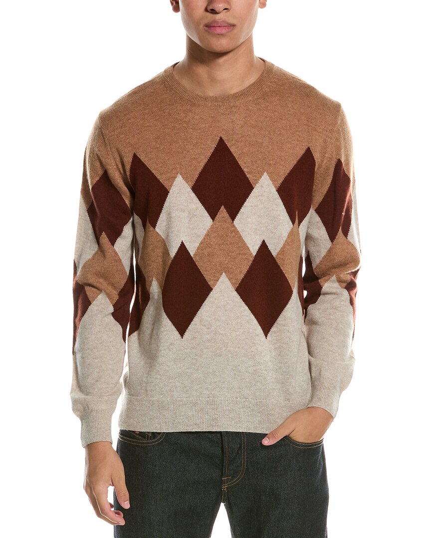 

Свитер Brodie Cashmere из шерсти и смеси кашемира, бежевый