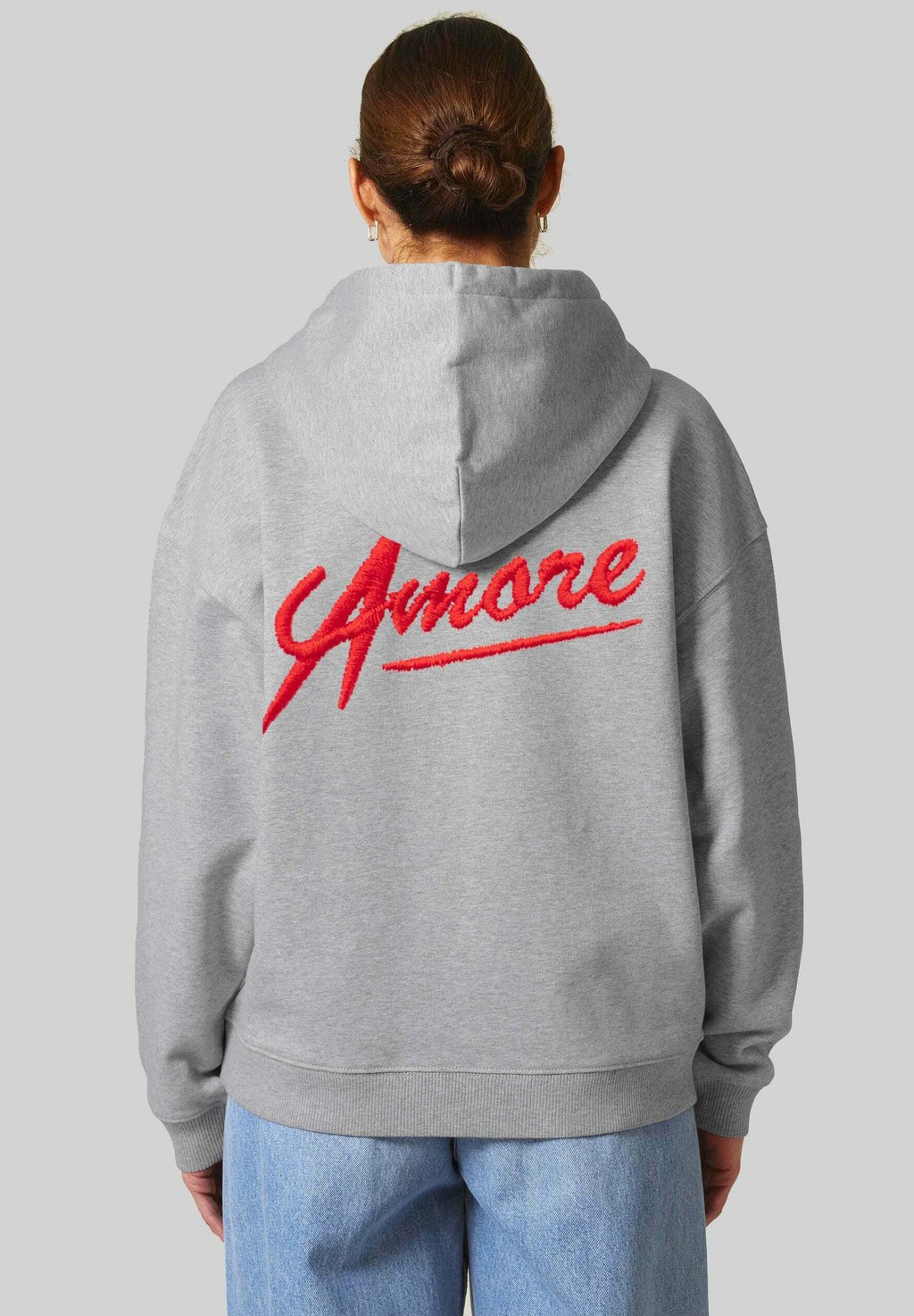 

Толстовка с капюшоном AMORE BACK EMBROIDERY - Sweatshirt Mira Paris, пятнистый серый