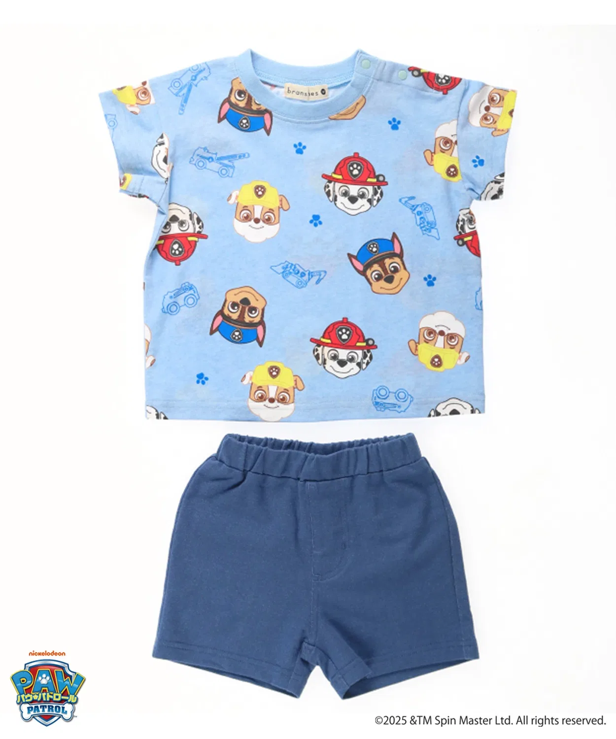 Футболка с принтом и шорты PAW Patrol, хлопок, розовый — фото 2