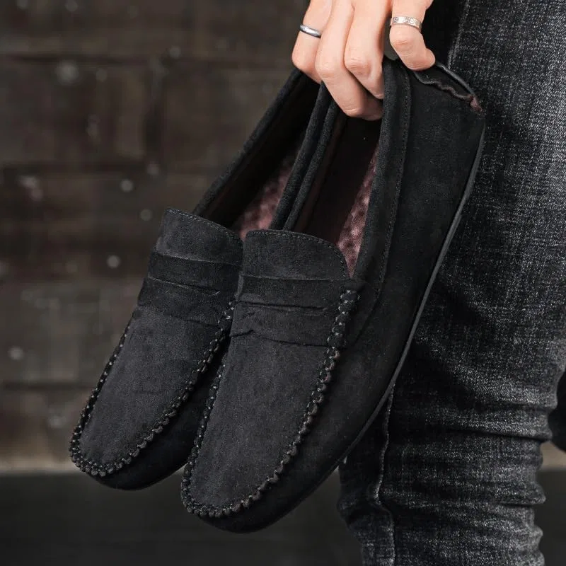 Лоферы мужские на slip-on, классические, черный SayfuR — фото 2