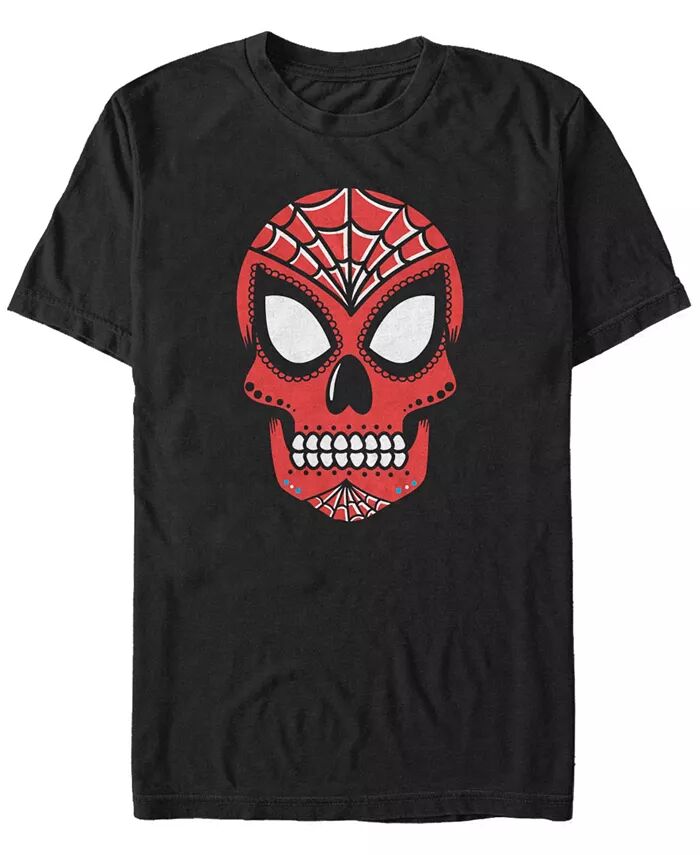 

Футболка с коротким рукавом для мужчин Marvel Spider-Man Sugar Skull Big Face Mask Fifth Sun, черный