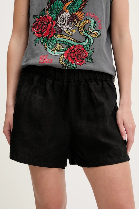 

Льняные шорты Superdry, черный