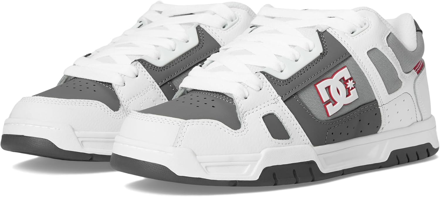 

Мужские кроссовки DC Mens Stag для скейтборда Dc Shoes, белый/серый