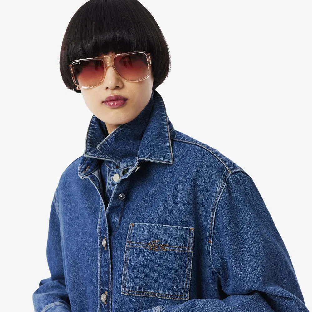 Куртка-рубашка Lacoste, Синяя, Свободный крой — фото 2