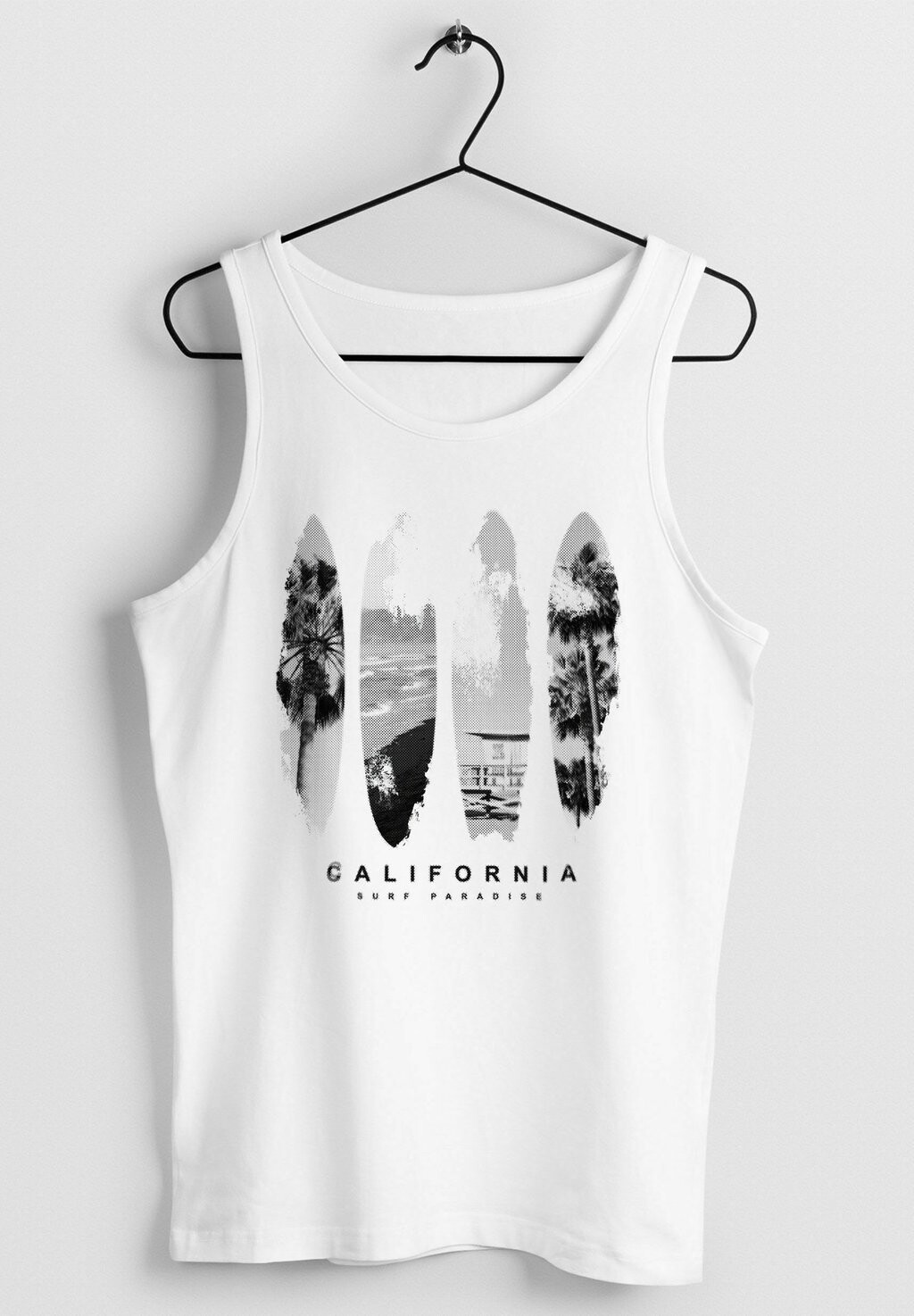 

Топ TANK-SURFBOARD CALIFORNIA SURFING KALIFORNIEN SURF PR Neverless, белый