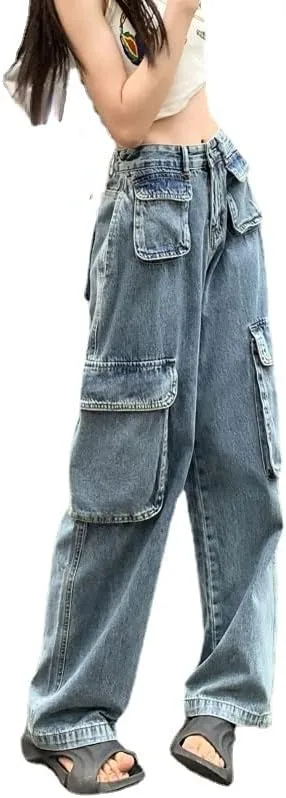 

Женские джинсы Y2k с низкой посадкой в стиле гранж Attria