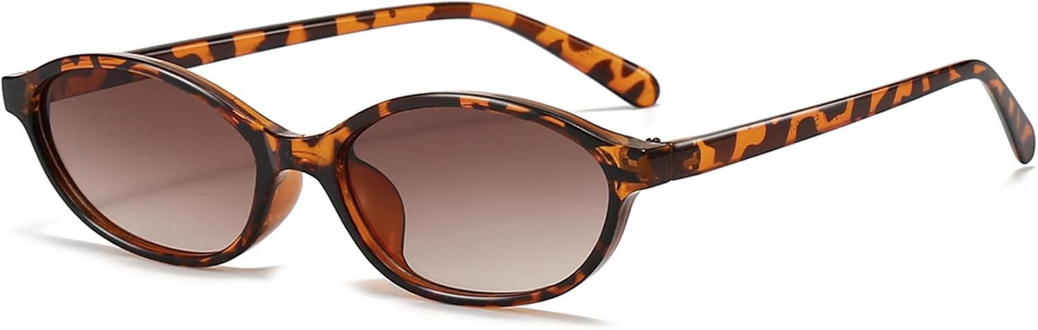 

Ретро-солнцезащитные очки овальной формы для женщин. Модные овальные узкие солнцезащитные очки «кошачий глаз» в стиле 90-х. Винтажные очки Breaksun, A2 Tortoise/Brown Gradient