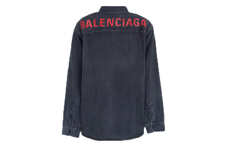 

Рубашка мужская черная Balenciaga, черный
