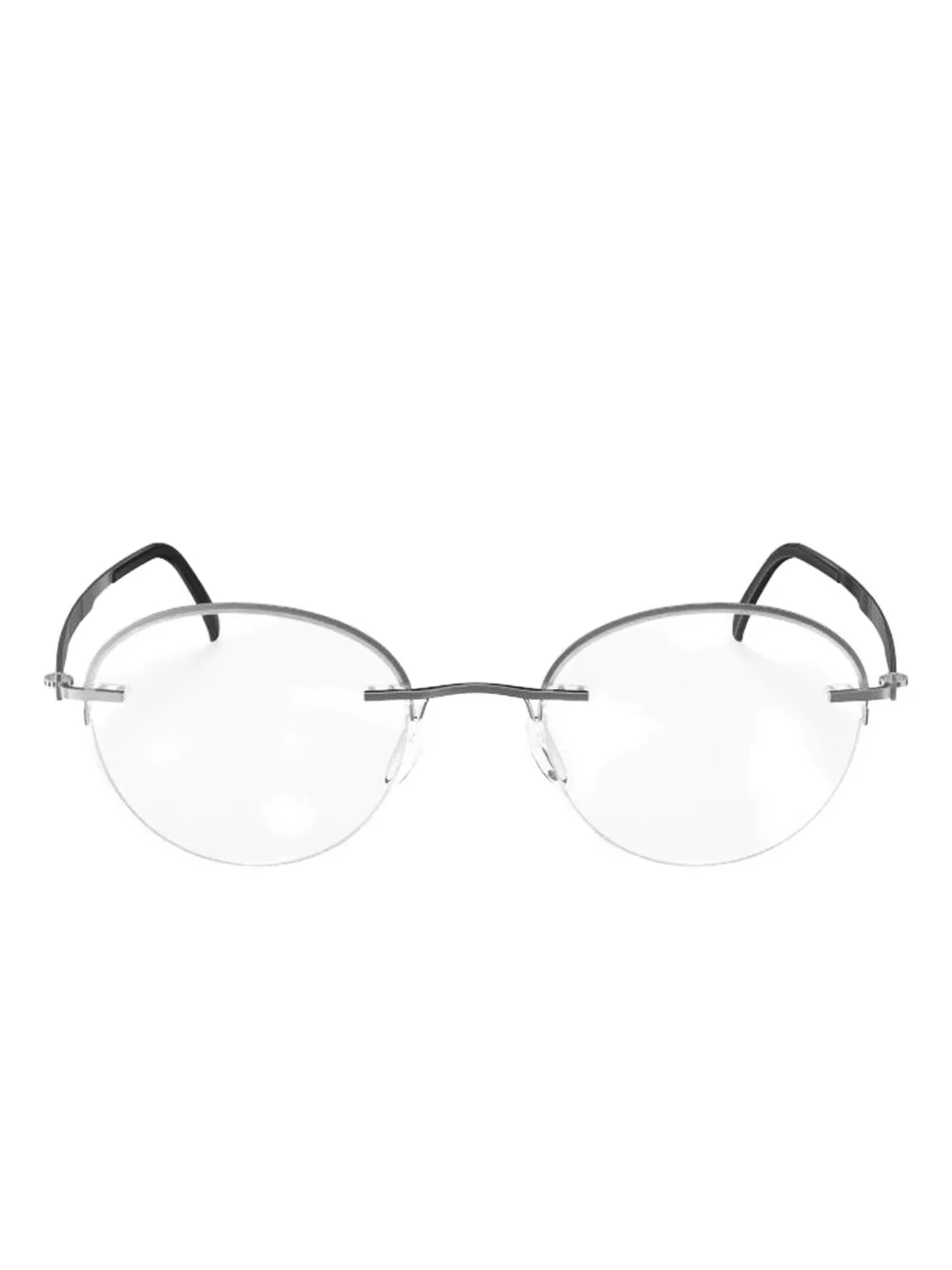 

Овальные очки без оправы Silhouette, серый