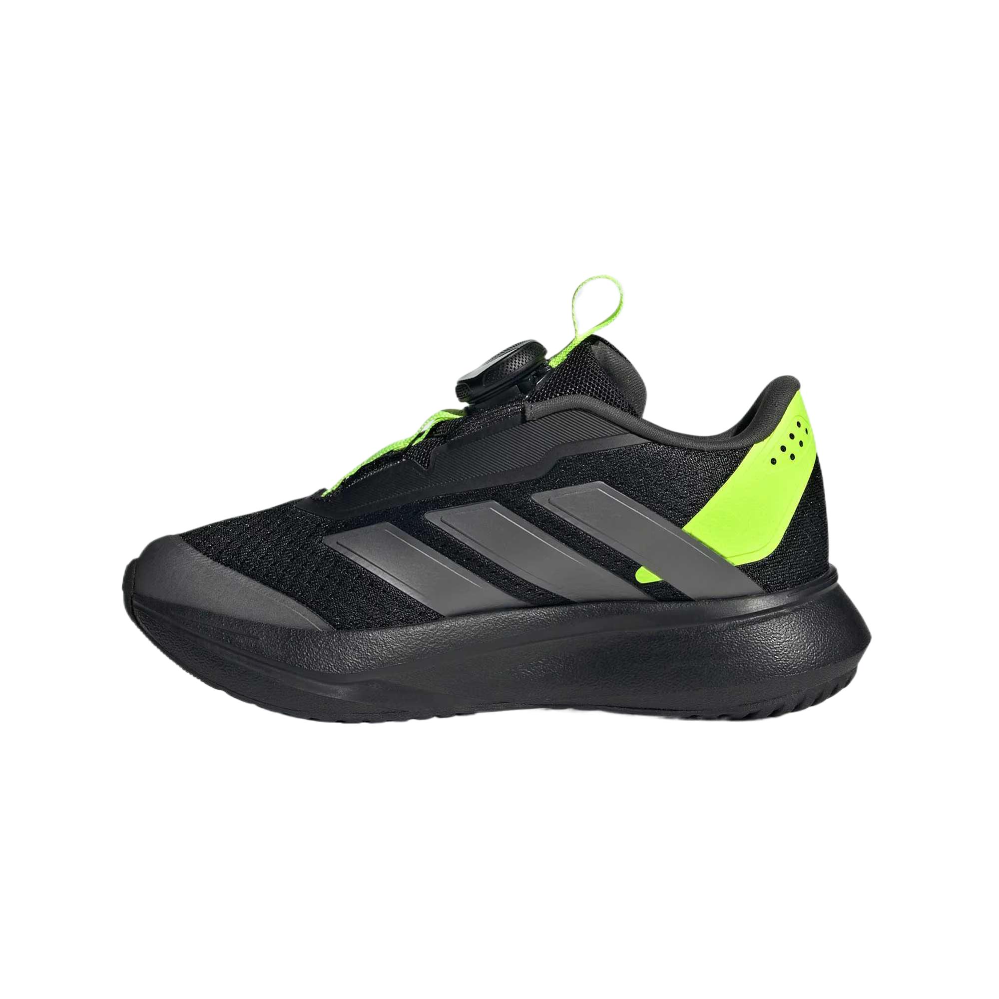 Adidas Детские кроссовки DURAMO SL 2.0, цвет: черный/металлик, серый железный/ярко-лимонно-желтый — фото 2