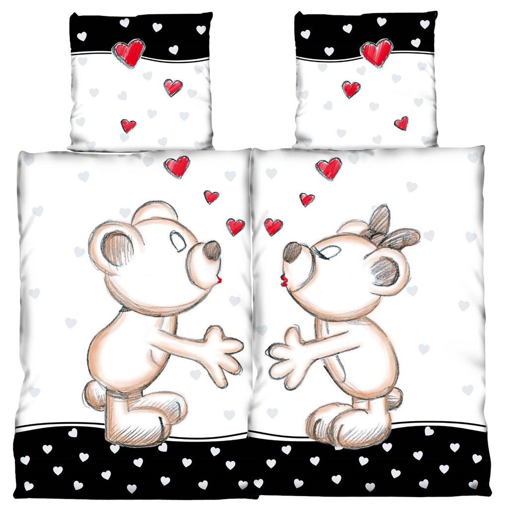 

Постельное белье из 4 предметов 135 х 200см Hearts Partner, микрофибра, черный 2 комплекта НОВИНКА One-Home