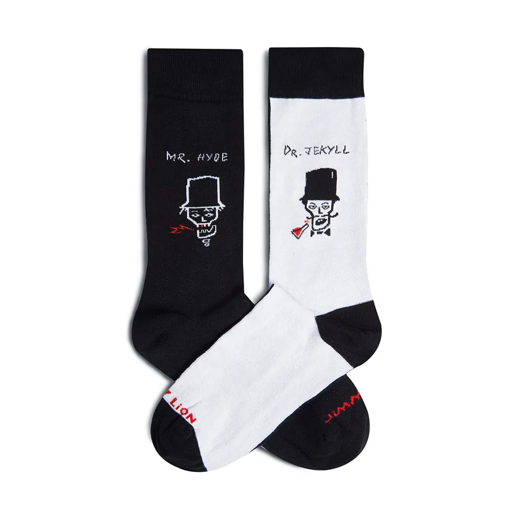 

Носки Jimmy Lion Dr Jekyll And Mr Hyde crew, белый/черный