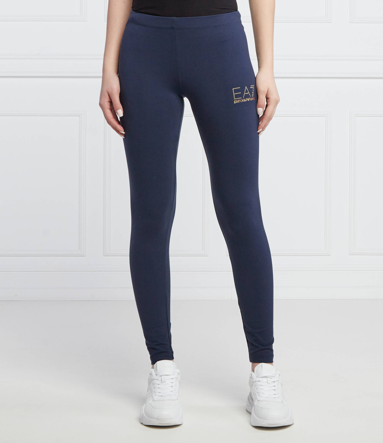 

Леггинсы EA7 slim fit, темно-синий