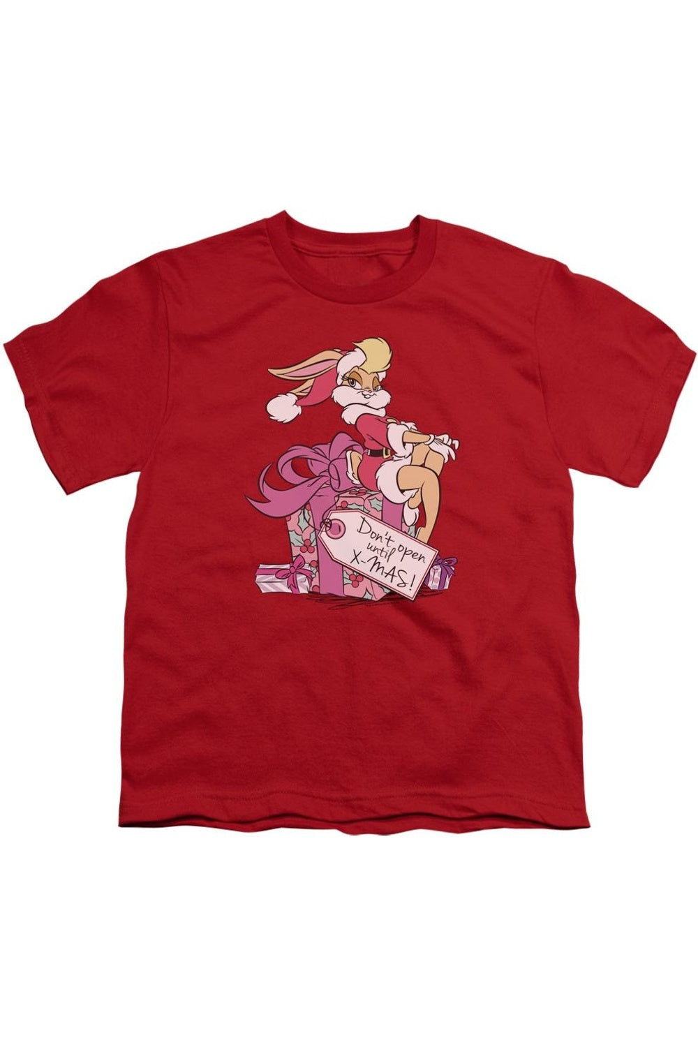 

Футболка с коротким рукавом Looney Tunes Lola Present для детей Gildan, красный